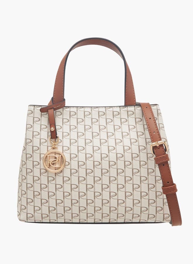 Paprika Monogram Elegance Tote - Chic Double-Handled Design - Image 1