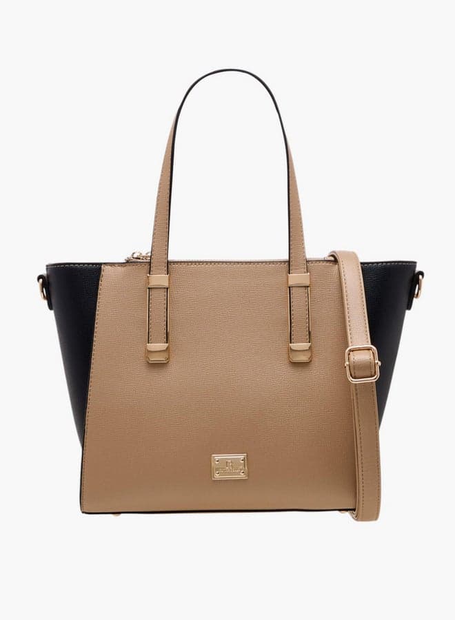 Flora Bella Colourblock Tote: Elegance in Every Detail - Image 1