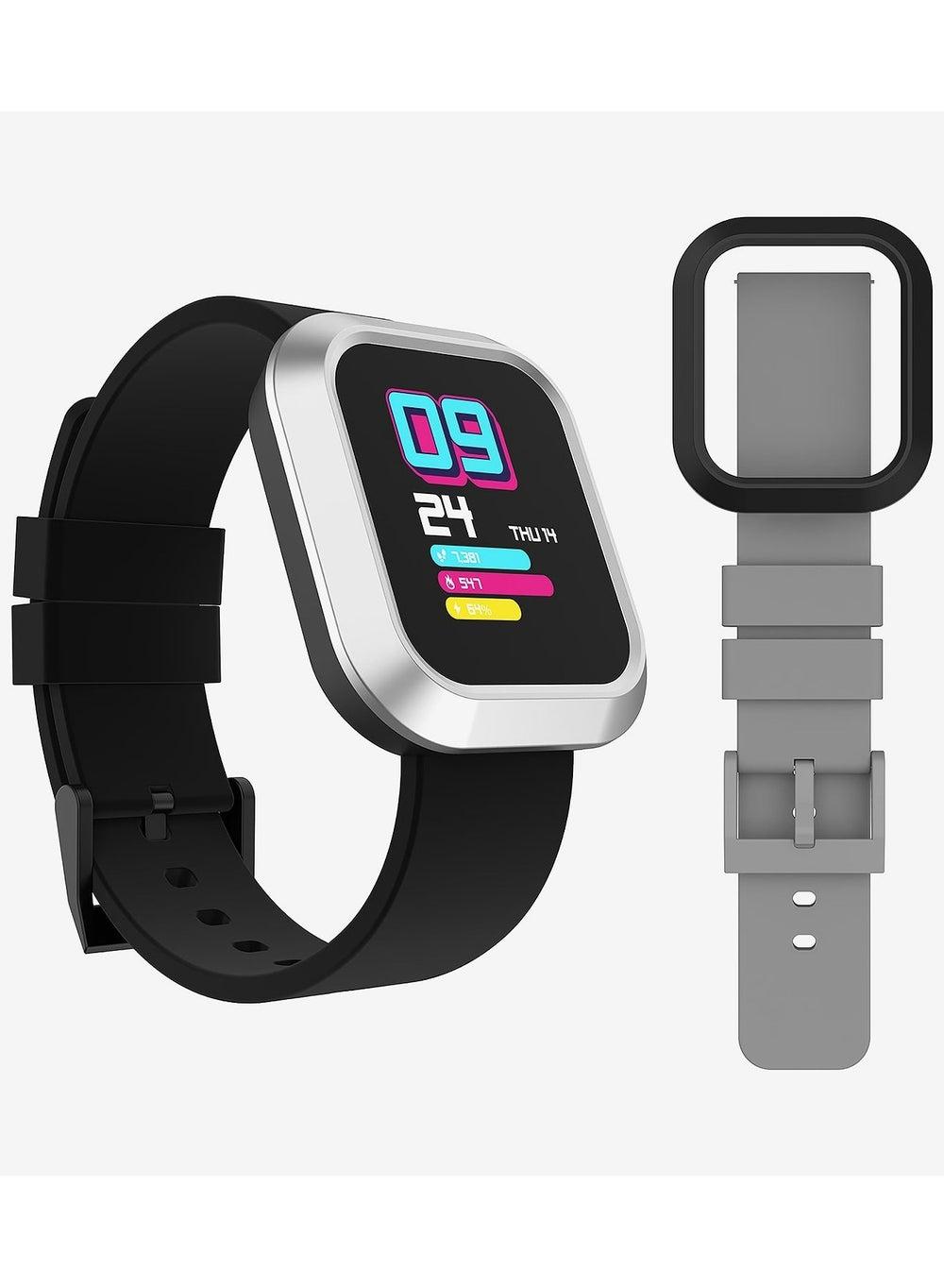 iTouch Flex Watch Silver/Black TF413A-B02 with Silicone Strap - Image 1
