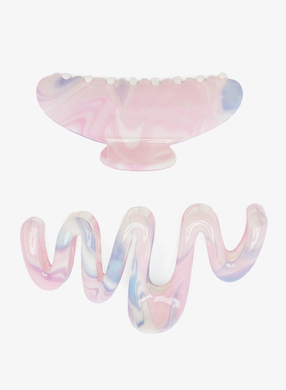 Elegant Pastel Marble 2PK Hair Claw Set - Ti24102907 - Image 1