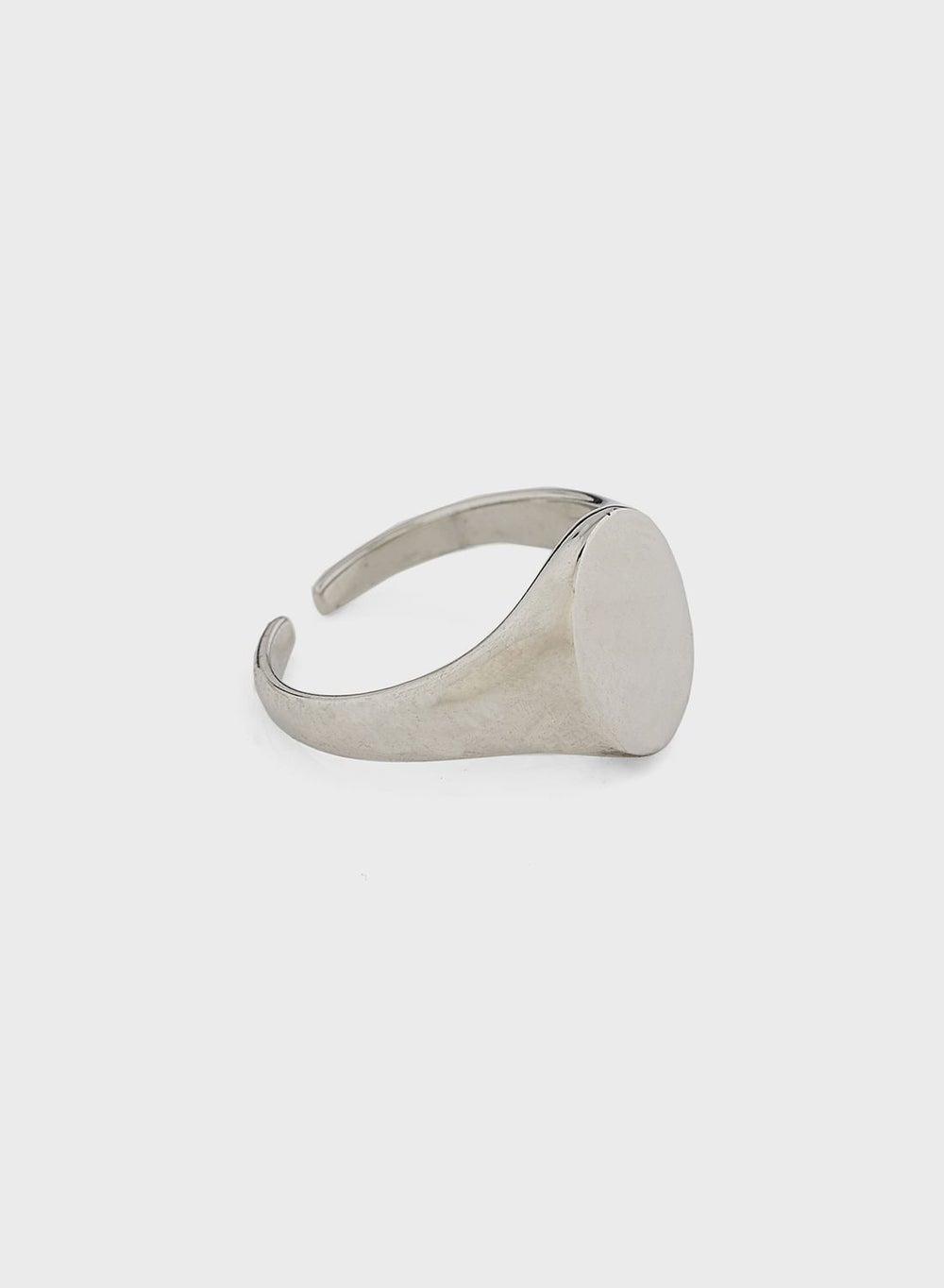 Lady Mauve YVONNE SIGNET - Polished Stainless Steel Ring - Image 1