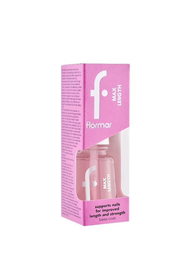 Flormar Max Growth Nourishing Base Coat in Elegant Pink - Image 1