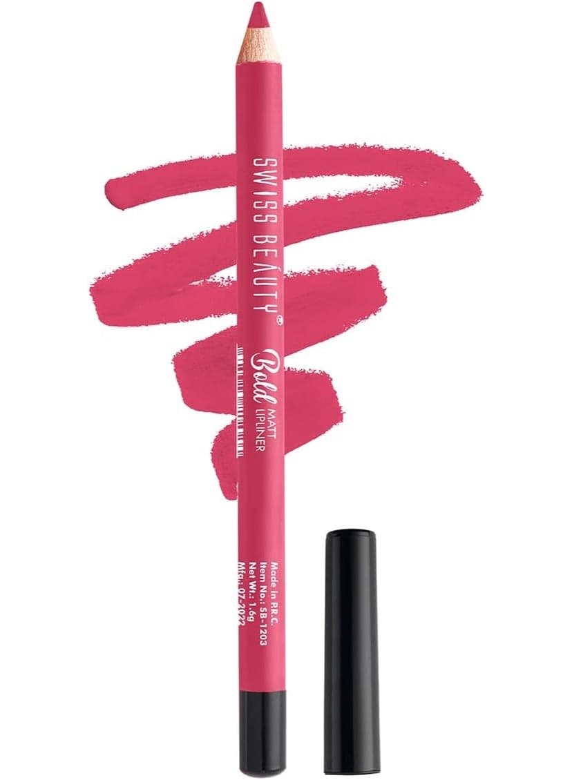 Swiss Beauty Pink Crush Shade-10 Bold Matte Lip Liner, 1.6gm - Image 1