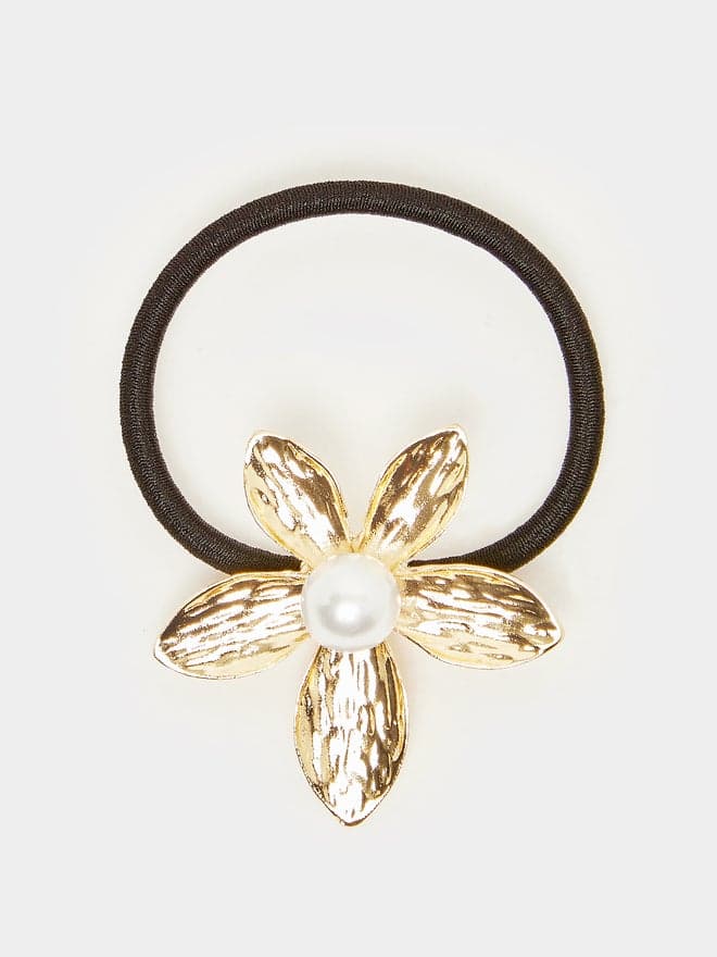 Styli Floral Accent Hair Tie: Elegance Reimagined - Image 1