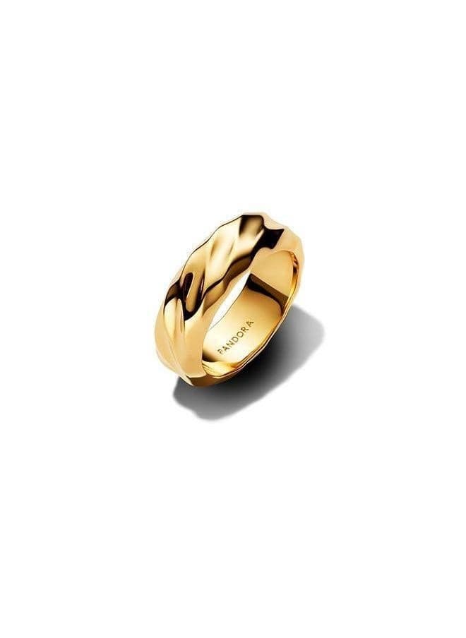 PANDORA Rippled Wide Band Women's Ring - Elegant Charm - Image 1