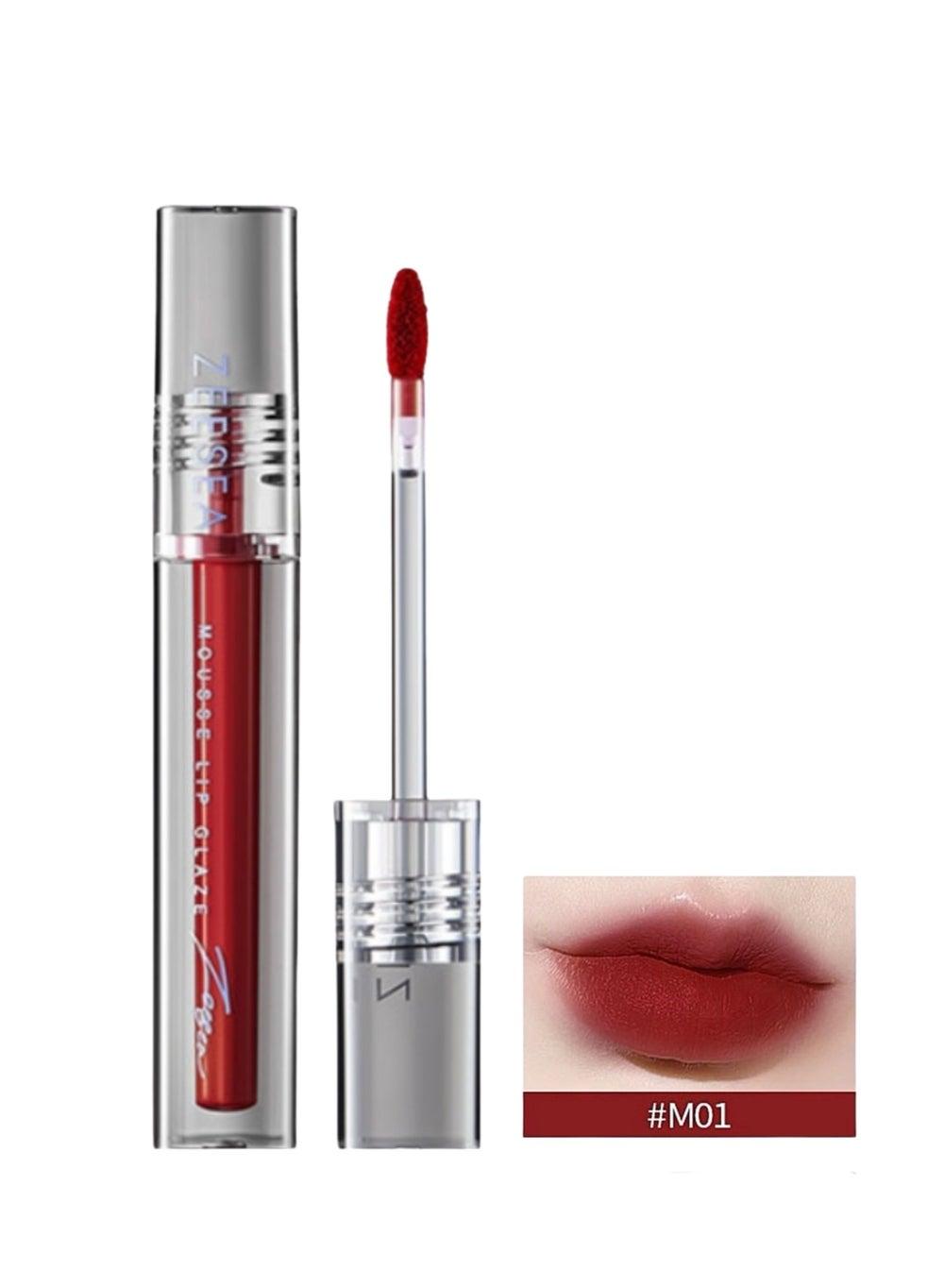 ZEESEA Mousse Lip Glaze 01 - Luxurious Matte Finish - Image 1