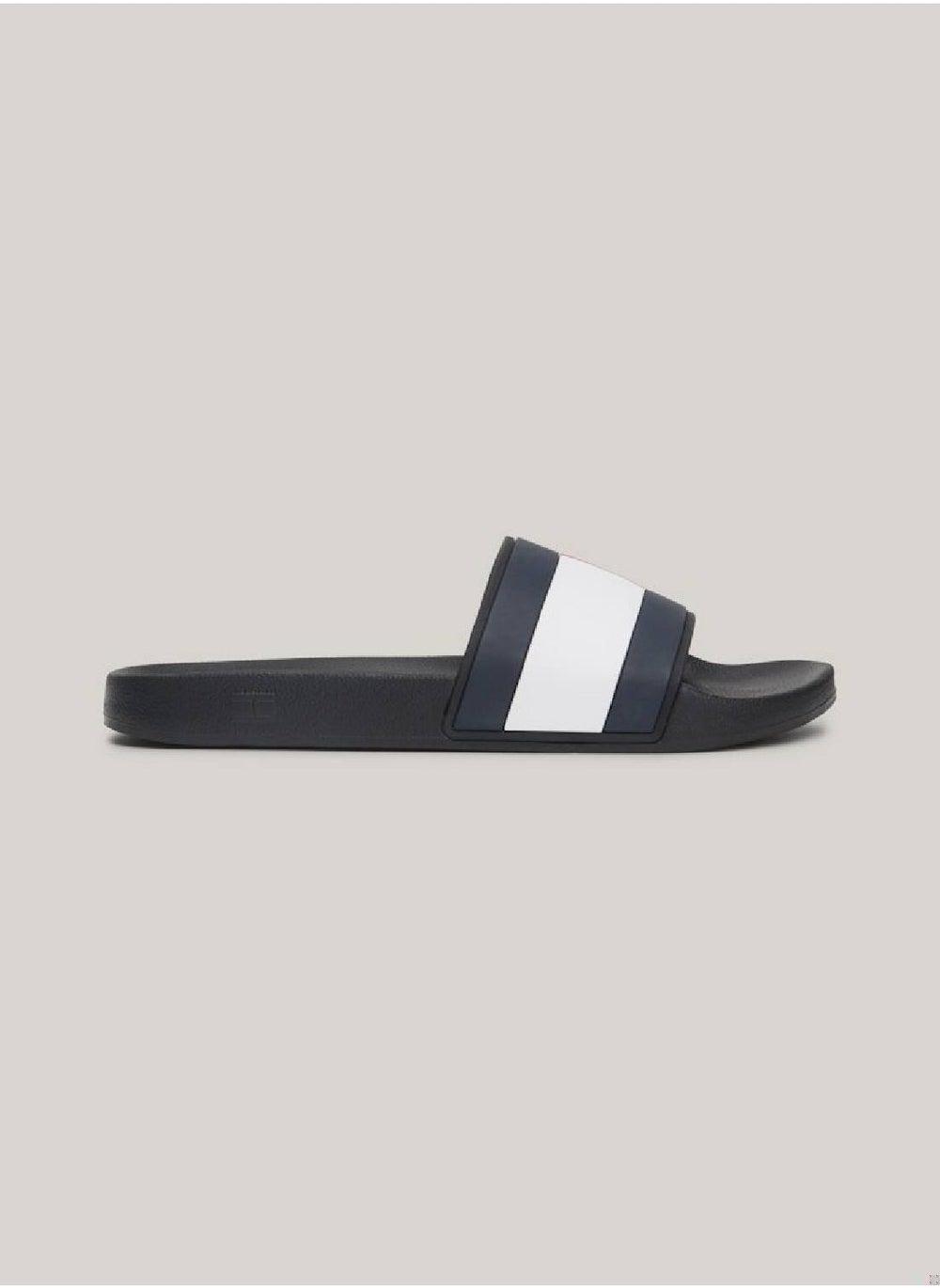 Signature Rubber Flag Pool Slides for Men - Image 1
