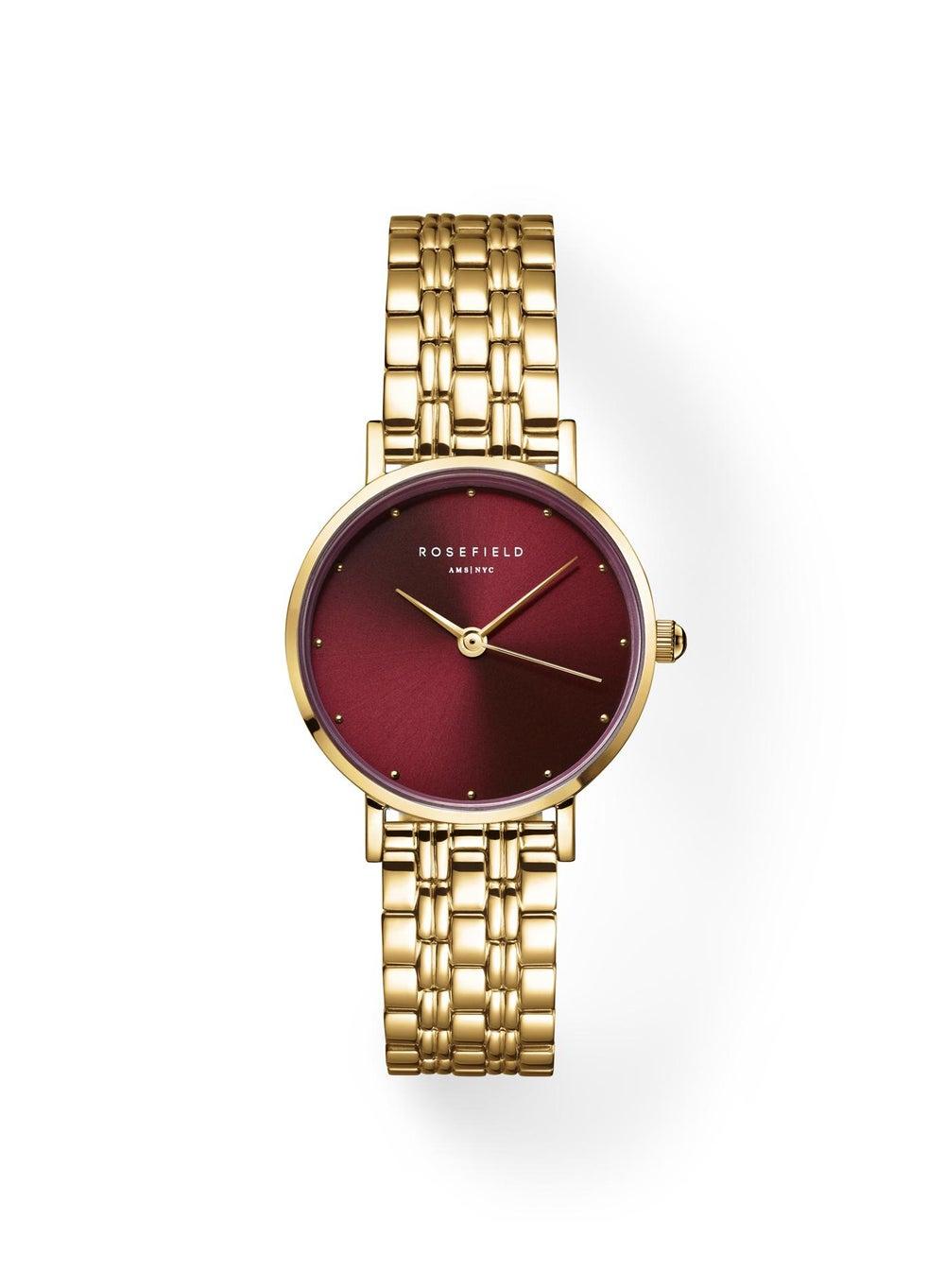 RoseField Elegant Burgundy Gold Watch - SEGSG-SE01 for Women - Image 1