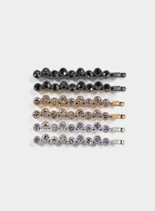 Styli Embellished Hair Pin Set of 6 - Elegant Accessories - Image 1
