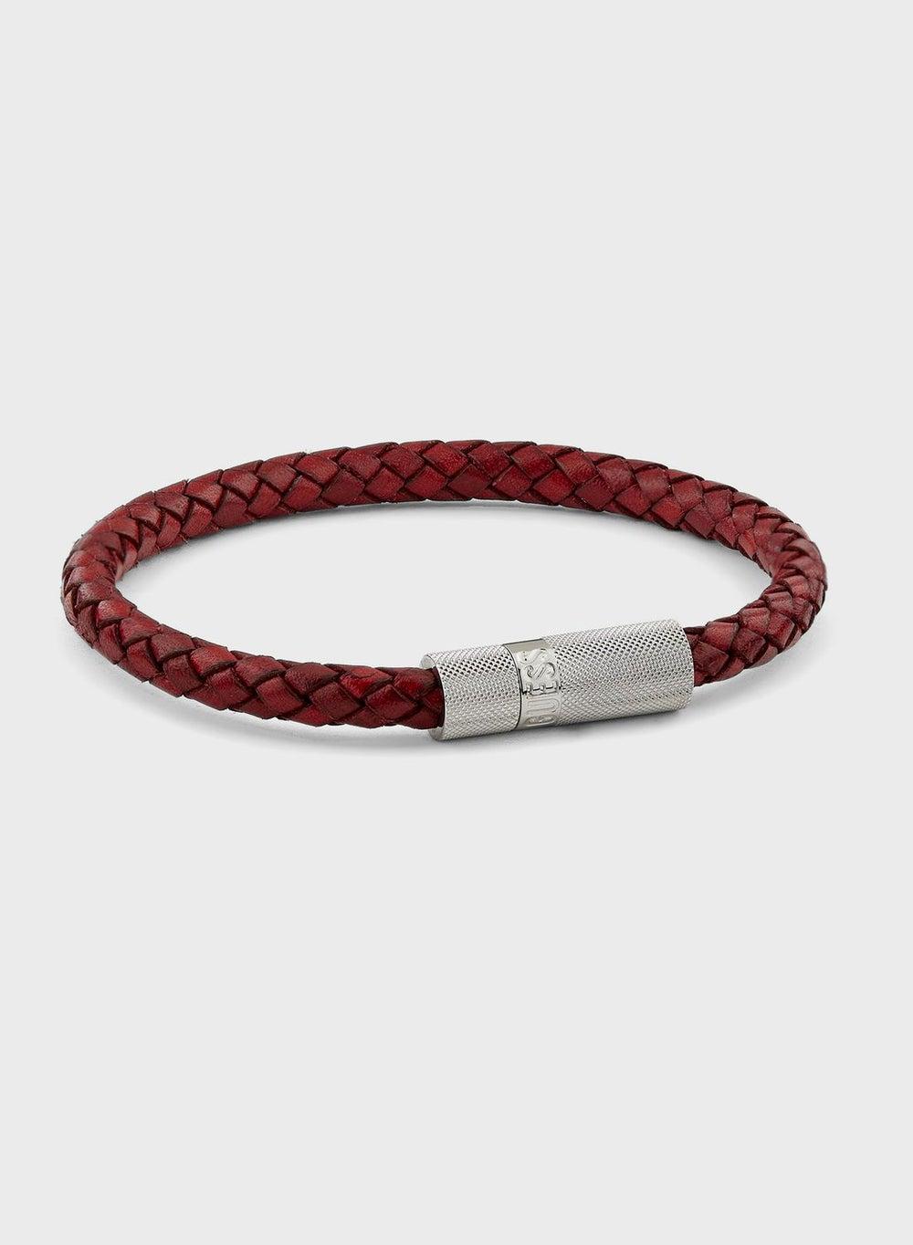 GUESS Leather Round Screw Jack Men's Bracelet - Image 1