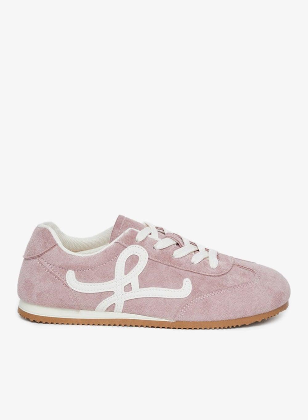 Styli German Army Lace-Up Pink Sneakers For Women - Image 1