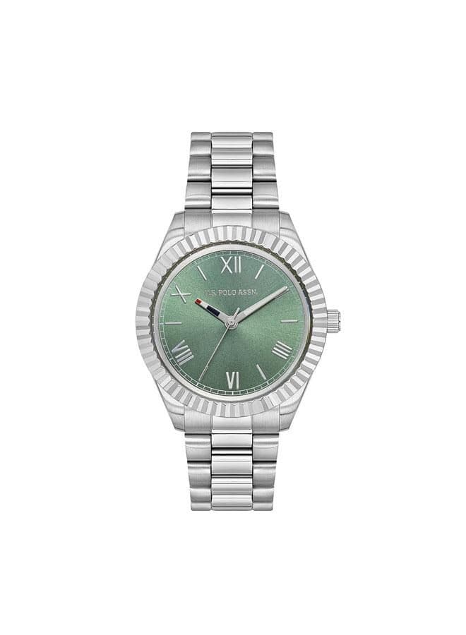 Elegant U.S. Polo Assn. 36mm Silver Novelties Women's Watch - Image 1