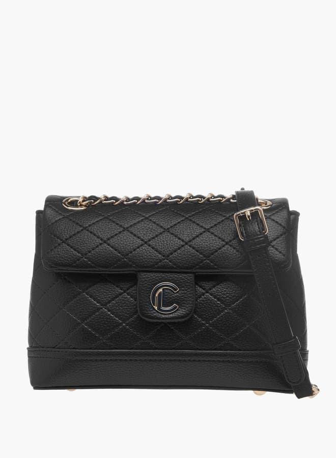 Le Confort Quilted Elegance Crossbody Bag with Chain Strap - Image 1