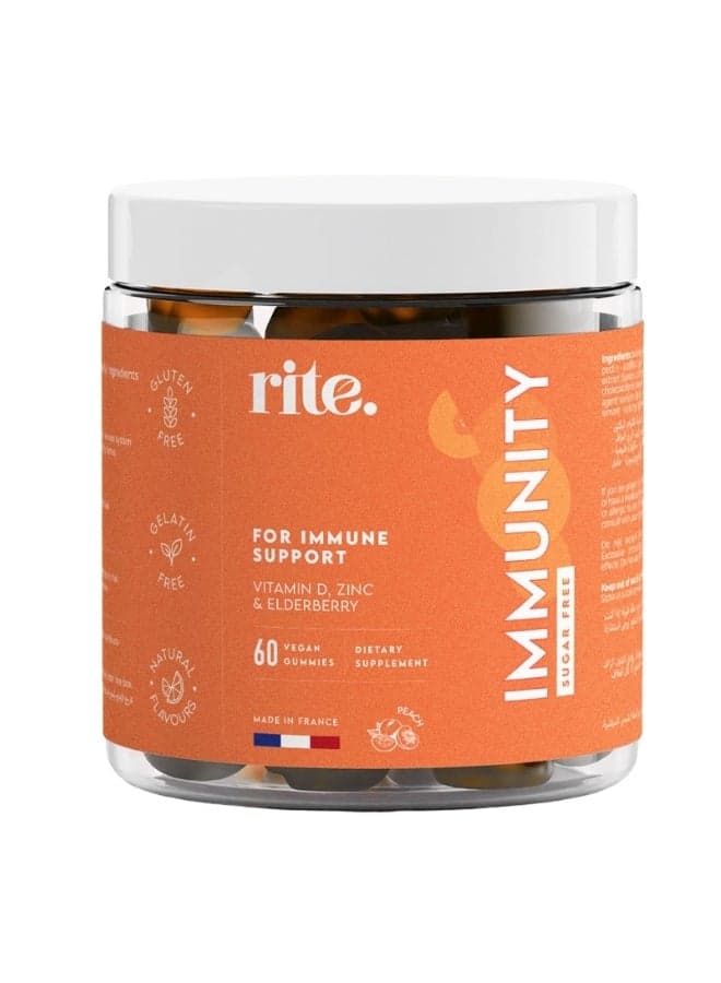 Immunity Sugar-Free Gummies Rite 6291109302247 - 60 Count - Image 1