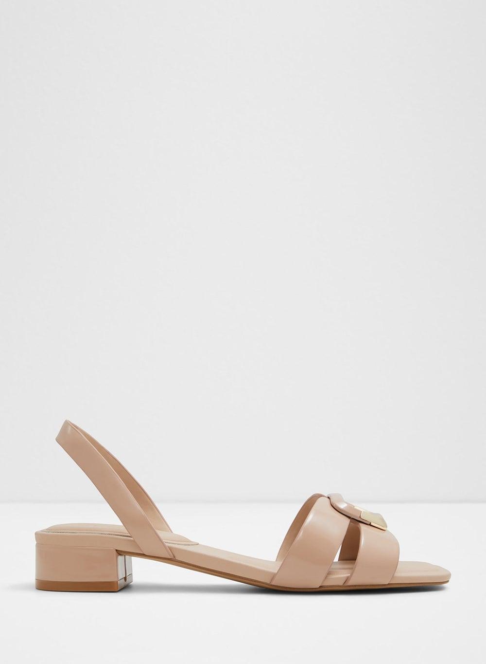 Alamaendar270 Elegant Bone Sling Back Heeled Sandals - Image 1