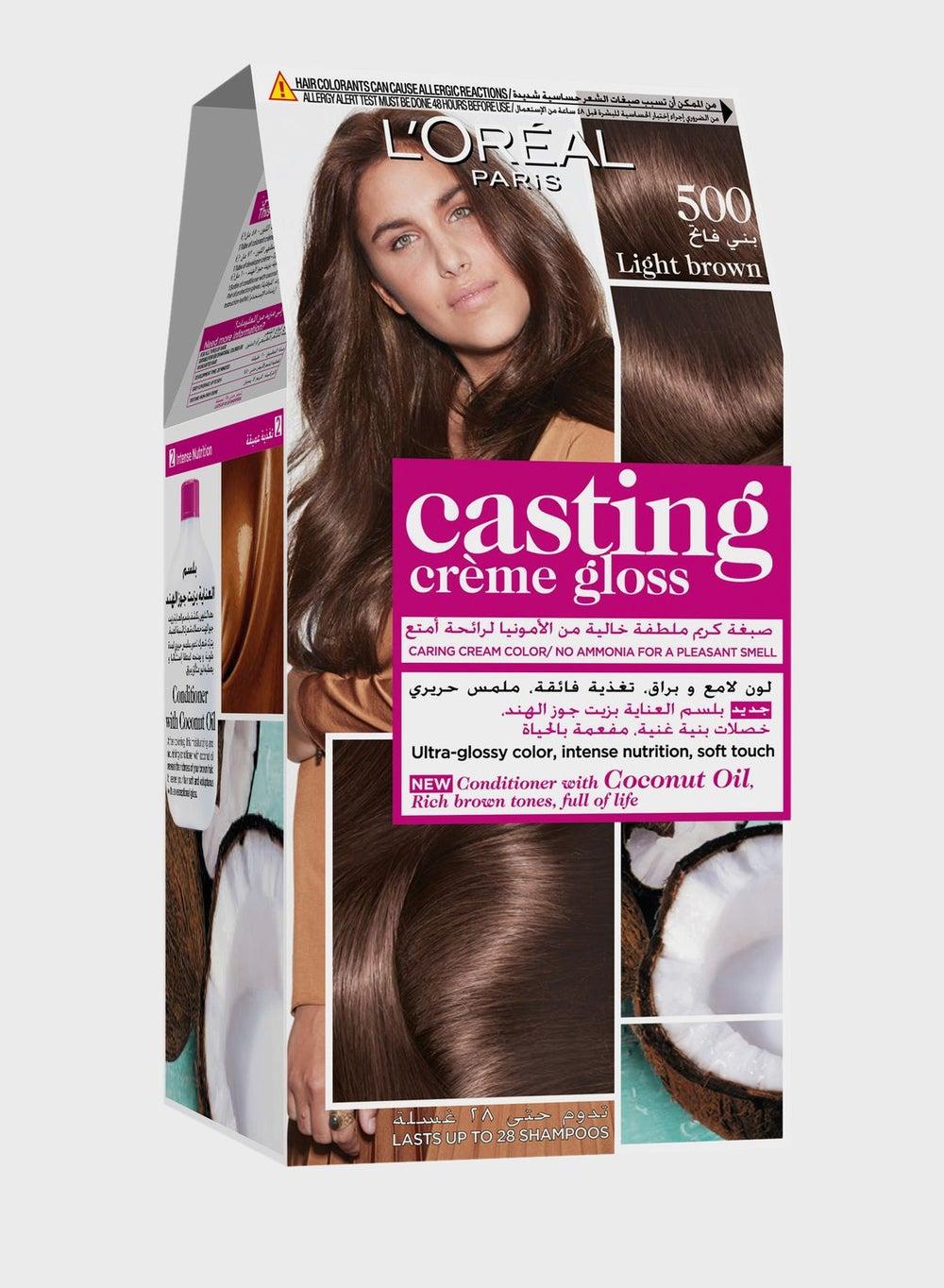 L'Oreal Paris Casting Creme Gloss 500 - Luxurious Light Brown - Image 1