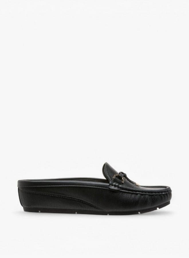 Elegant Textured Slip-On Mules Xy J2478 5Black - Image 1