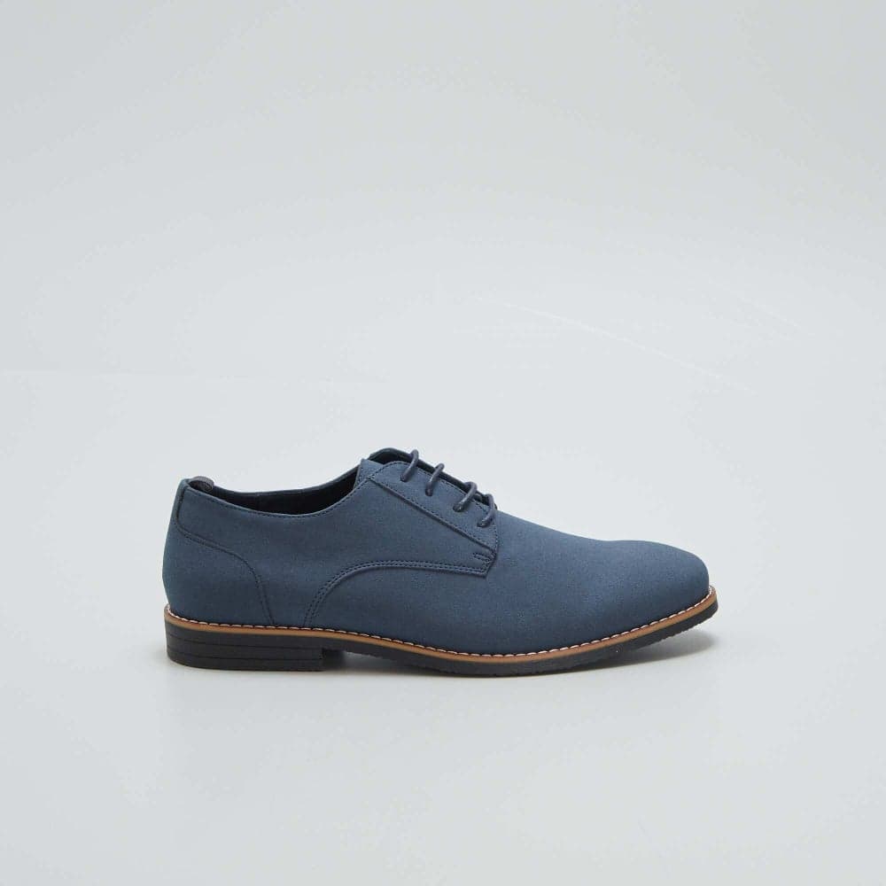 Elevated Elegance Blue Casual Lace-Ups for Men - Image 1
