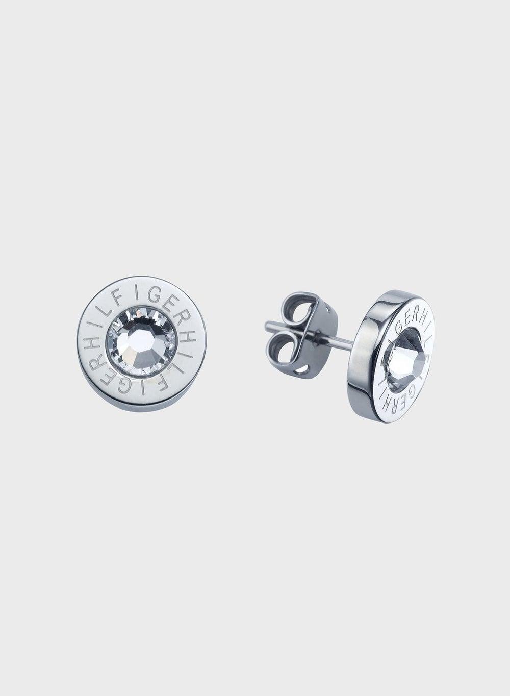 TOMMY HILFIGER Elegant Round Crystal Earrings - Image 1