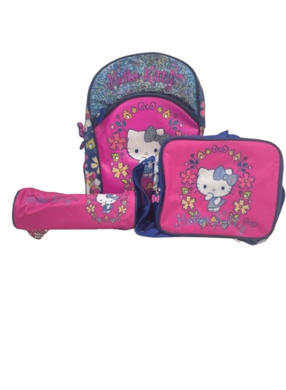 Hello Kitty School Bag Combo: Backpack, Lunch Bag & Pencil Case - Image 1