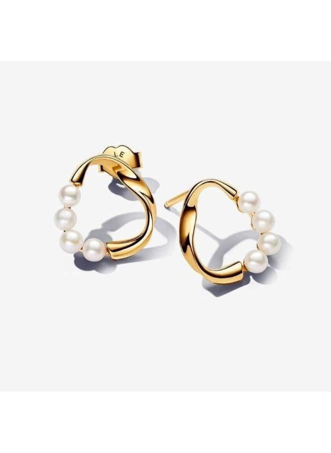 PANDORA Cultured Pearls Elegance Stud Earrings for Women - Image 1