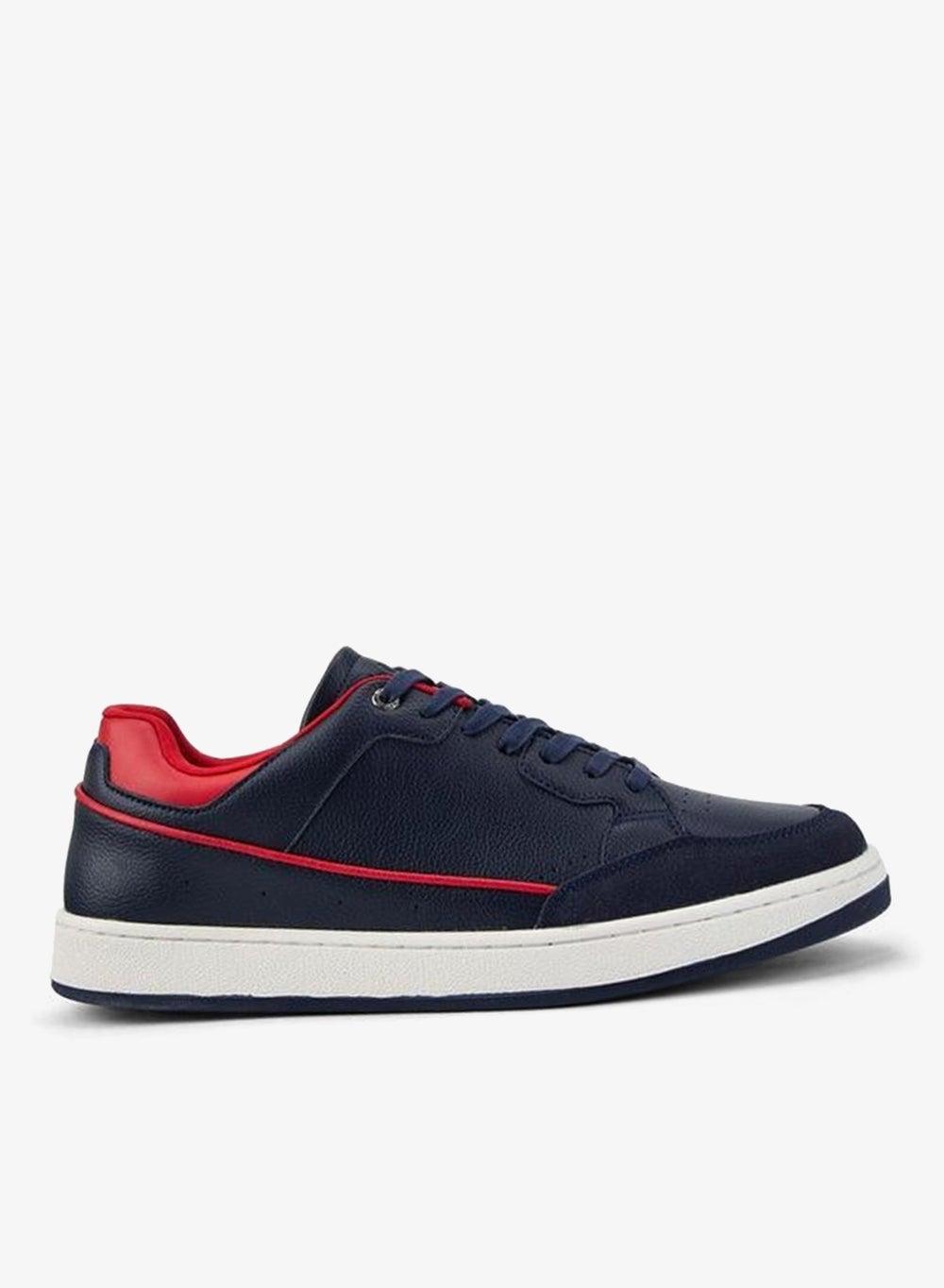 Fdm2403 27 Men's Elegant Blue Low-Top Lace-Up Sneakers - Image 1