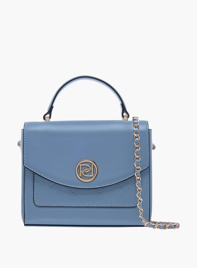 Paprika Women's Elegance Textured Satchel with Chain Strap - Image 1