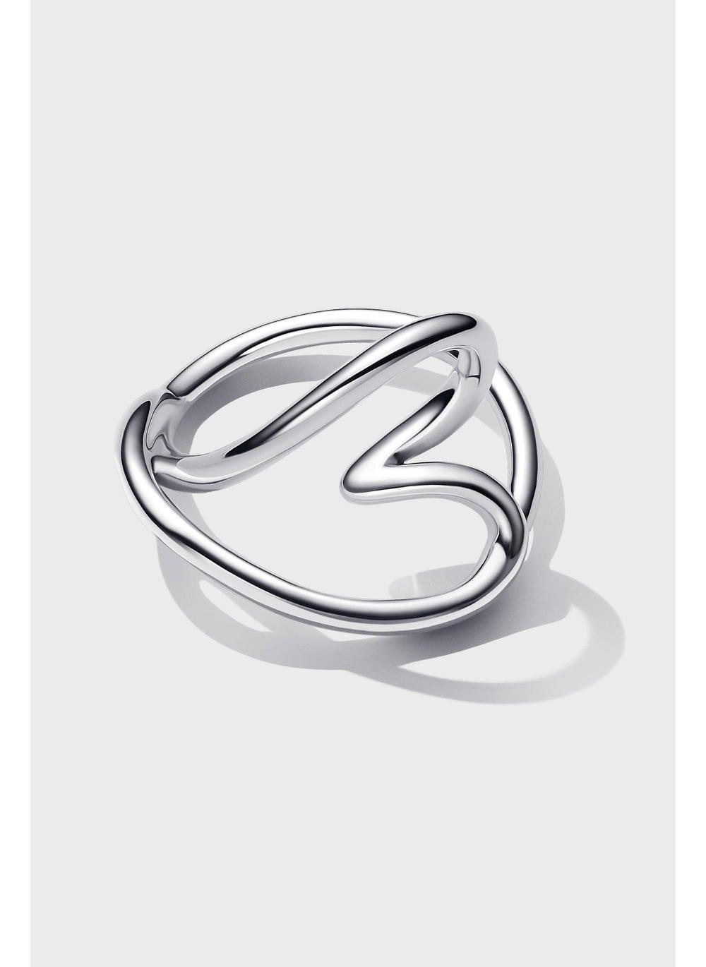 PANDORA Women's Unique Heart-Shaped Organic Ring - Image 1