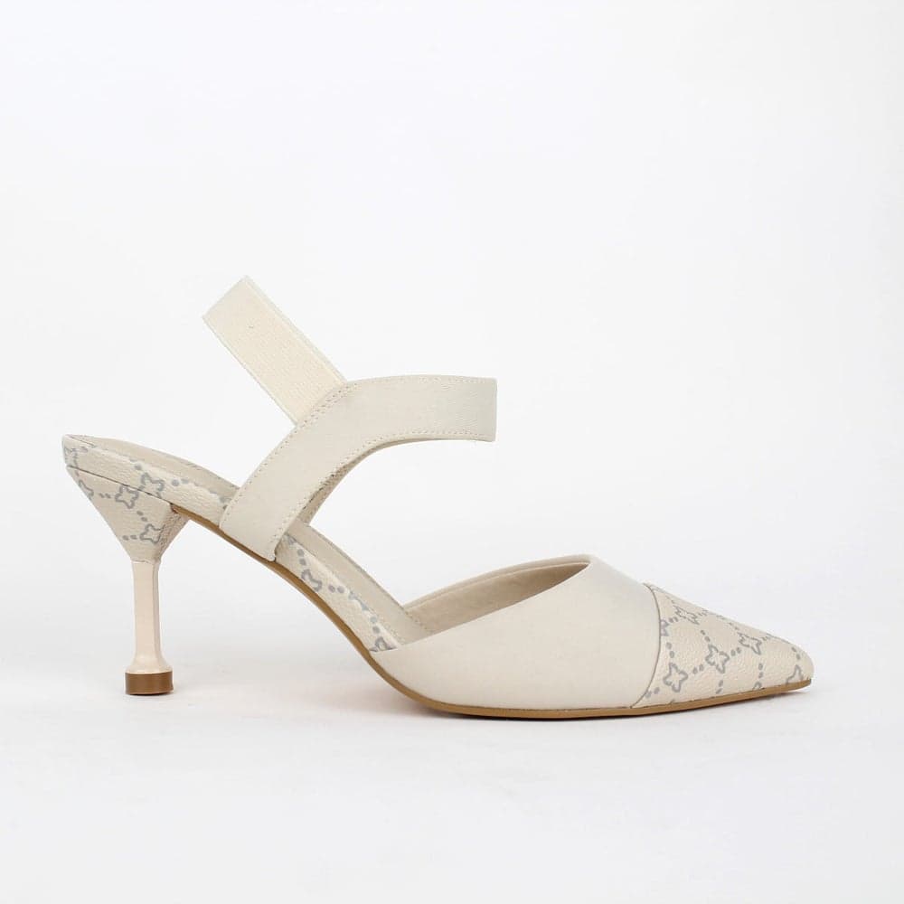 Aaralyn Ankle Strap Pointed-Toe Heel: Monogram Elegance - Image 1