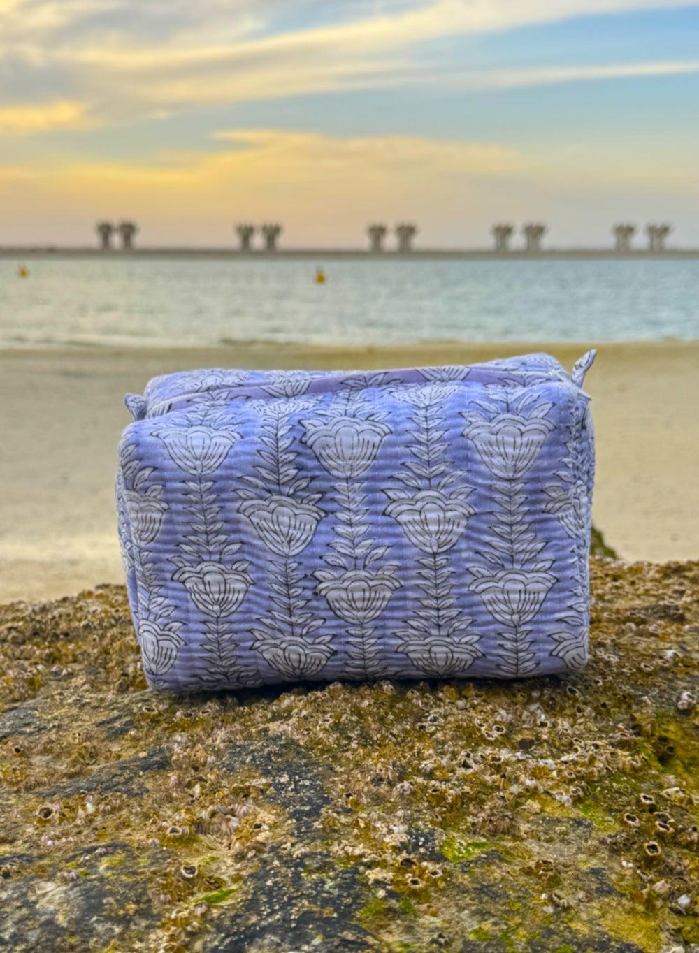 TohfaLuxe Ruza Block-Printed Artisan Pouch - Image 1