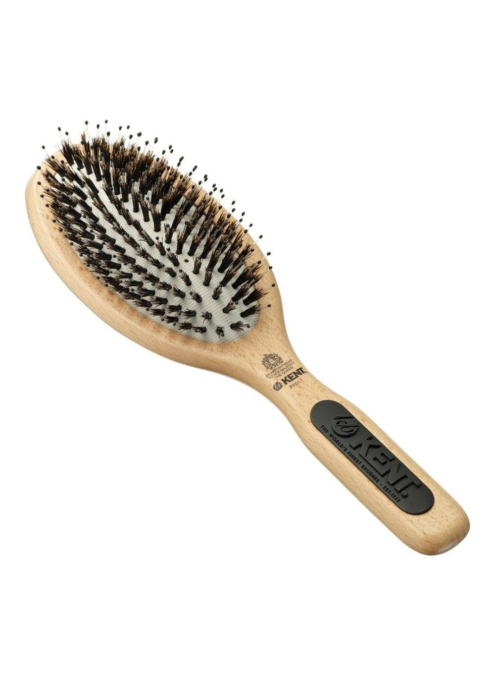 Kent PF01 Oval Elegance - Gentle Detangling Beechwood Hair Brush - Image 1