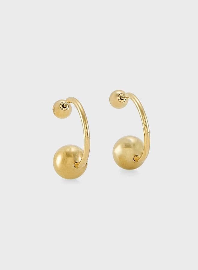 CALVIN KLEIN Sculptural Bubbles Stud - Polished Steel Elegance - Image 1