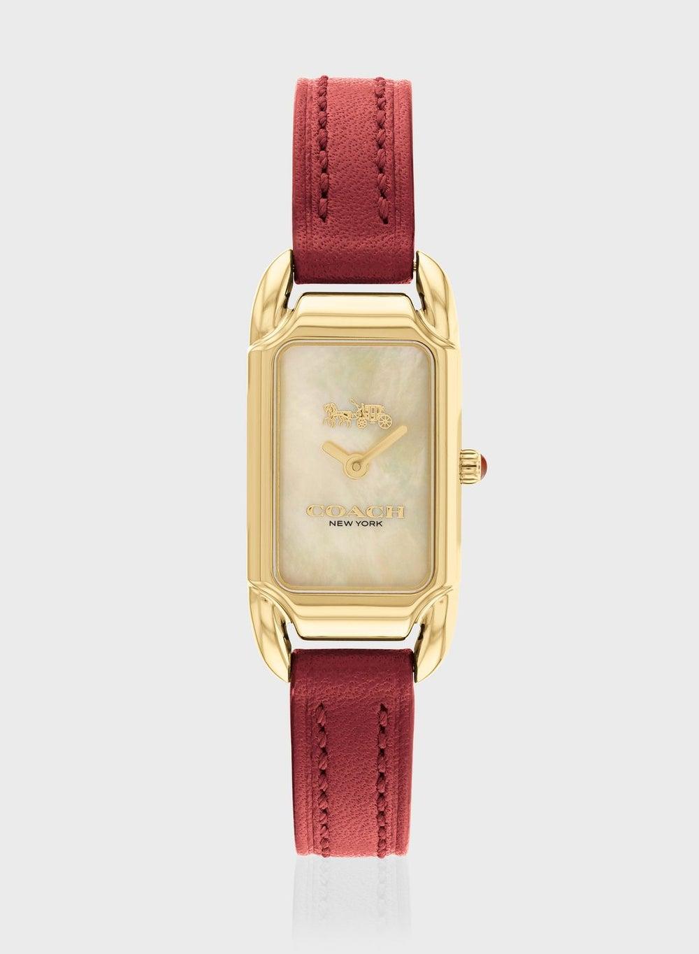 COACH Cadie Leather Strap Elegance Analog Watch for Women - Image 1