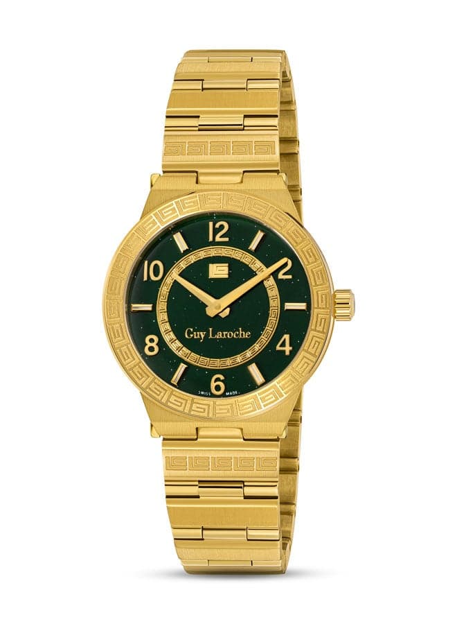 Elegant Sacha 32mm Gold-Plated Swiss Watch by Guy Laroche - Image 1