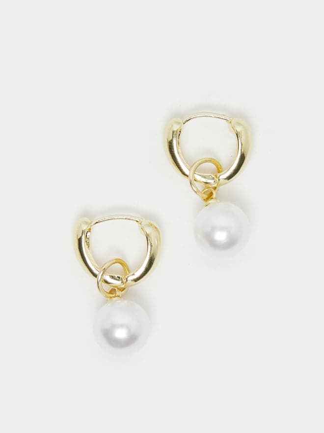 Styli Pearl Drop Dangle Earrings - Elegant Accessory - Image 1