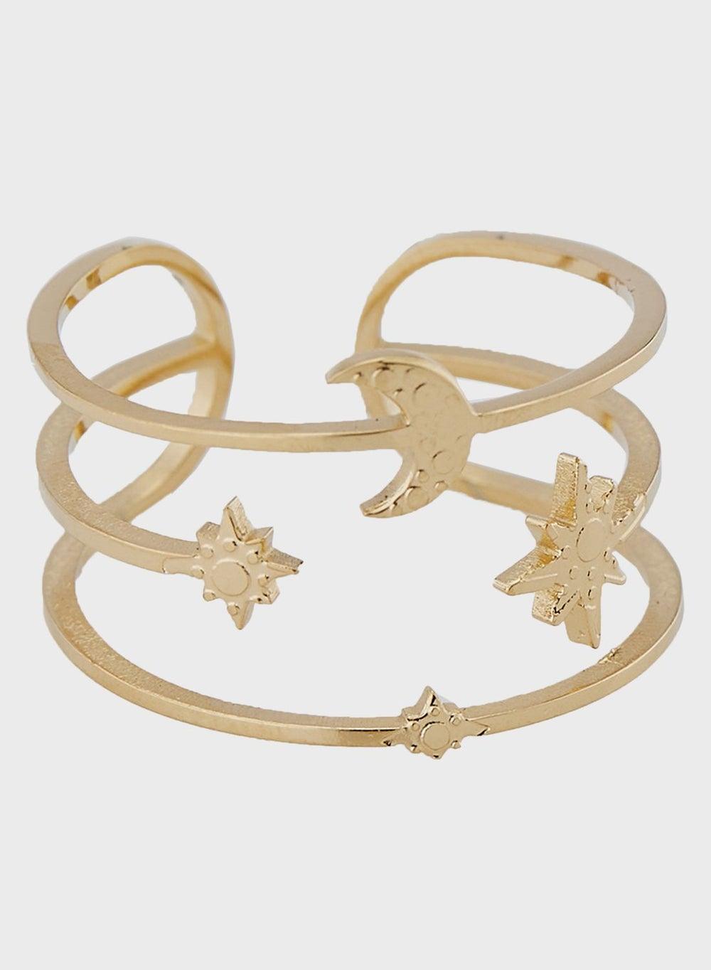 Lady Mauve Miranda Moon & Star Men's Ring - Image 1