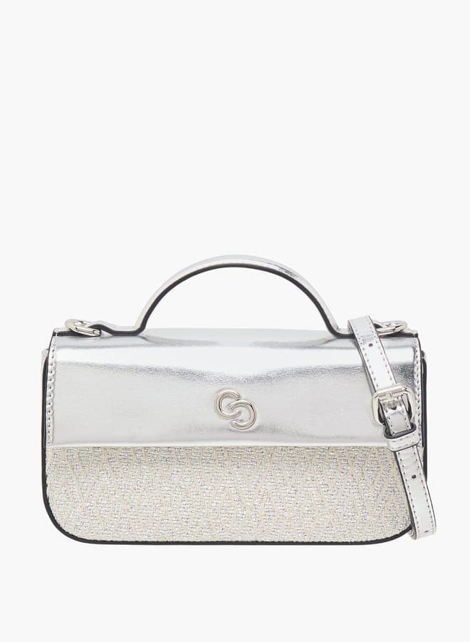 Celeste Textured Satchel: Elegance with a Detachable Strap - Image 1