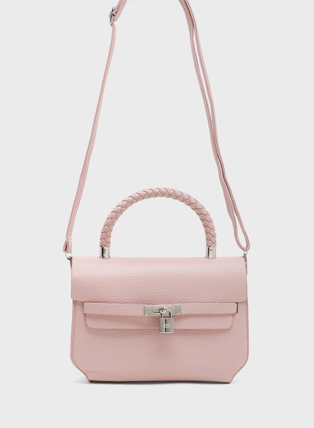 ELLA Braided Handle Elegance - Chic Satchel for Women - Image 1