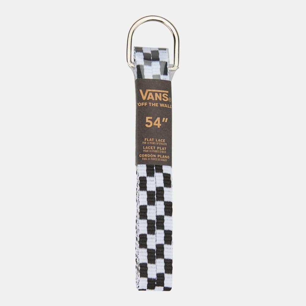 54-Inch Checkboard-Patterned Laces with Logo Aglets - Image 1