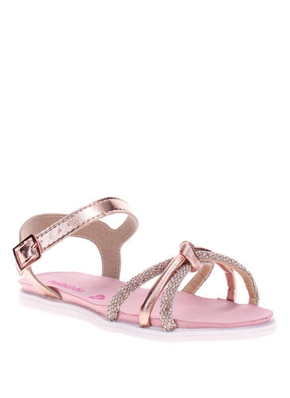 Elegant Gold Pink Women's Sandals with Supportive Sling Back - Image 1