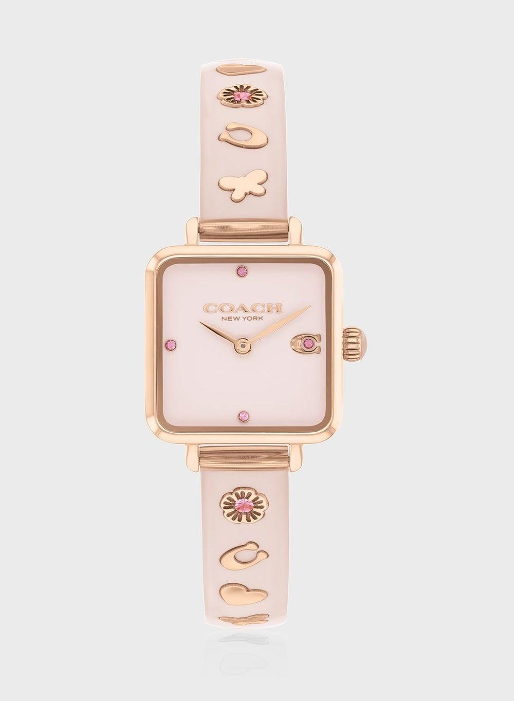 COACH Women's PU Strap Square Analog Watch - Image 1
