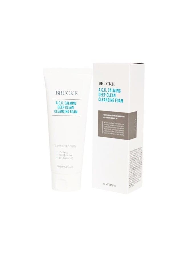 BRUCKE K-Beauty A.C.C. Calming Cleansing Foam - Gentle & Hydrating - Image 1