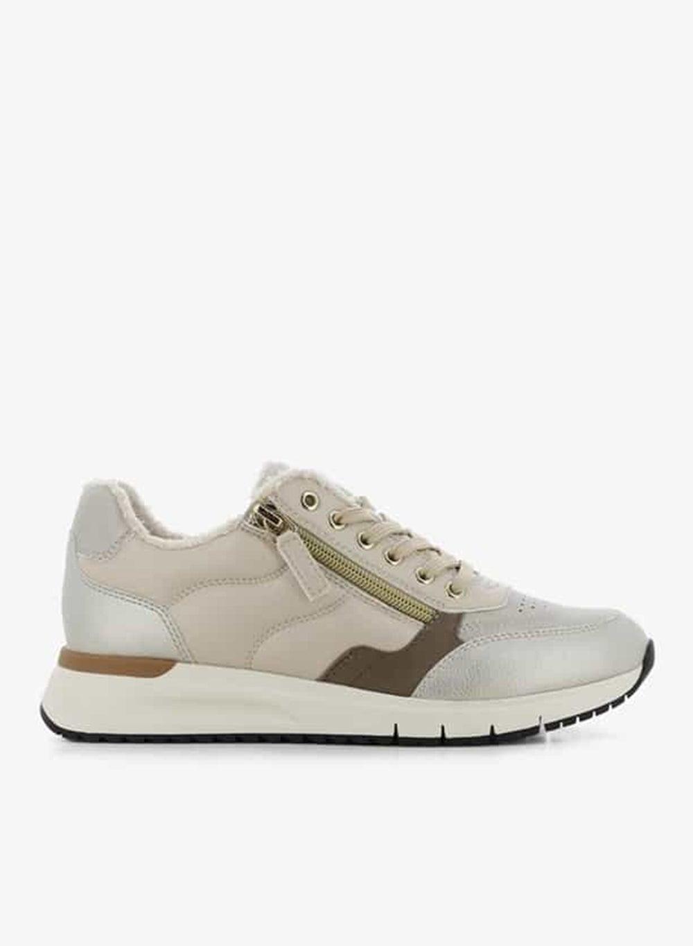 Chic Beige Panelled Low-Top Sneakers 620338 744 - Image 1