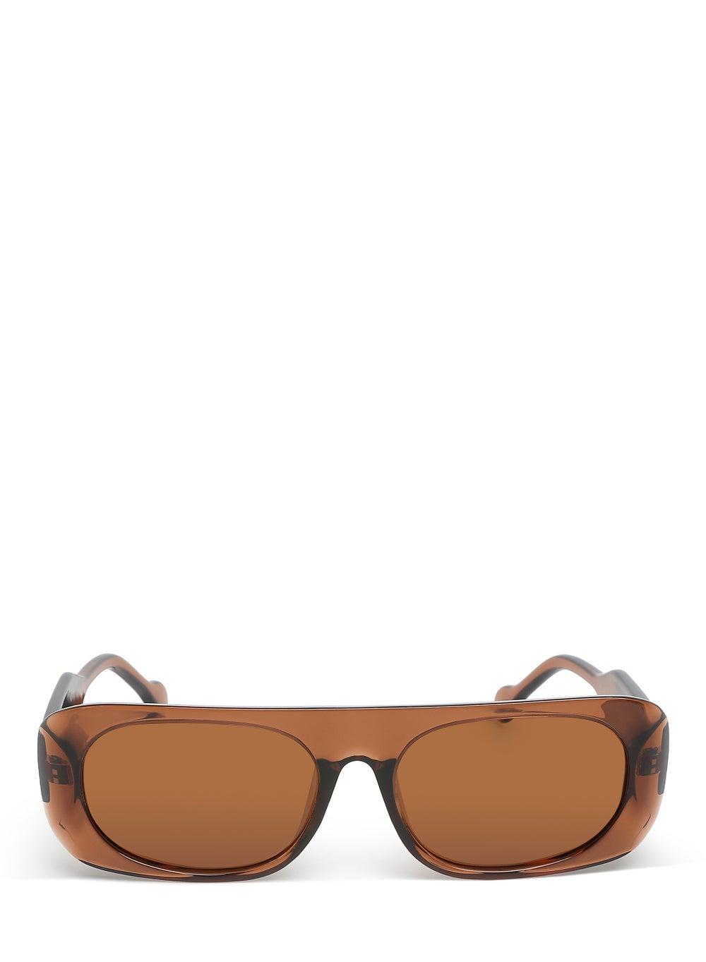 London Rag Chic Oval Sunglasses for Women - Brown - Image 1