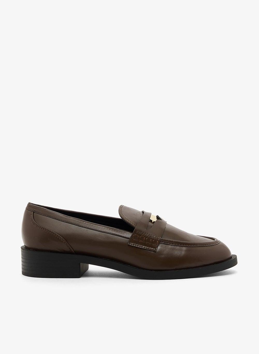 Nonnie Luxury Brown PU Loafers - Style No: Nonnie - Image 1