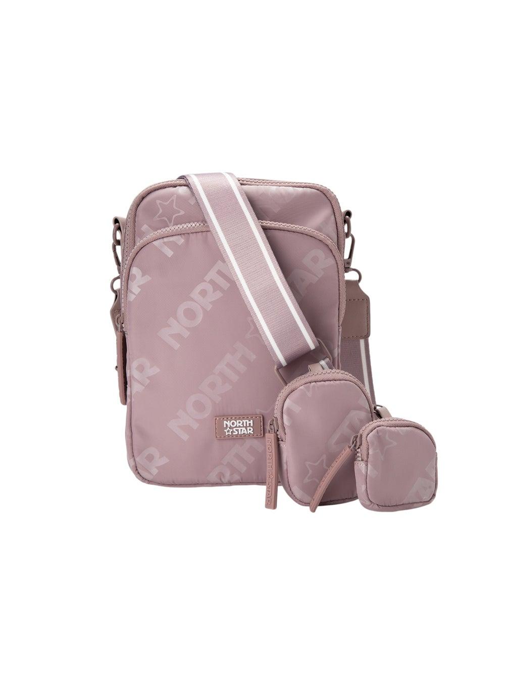 Bata Heritage Patterned Pink Sling Bag for Women - Image 1