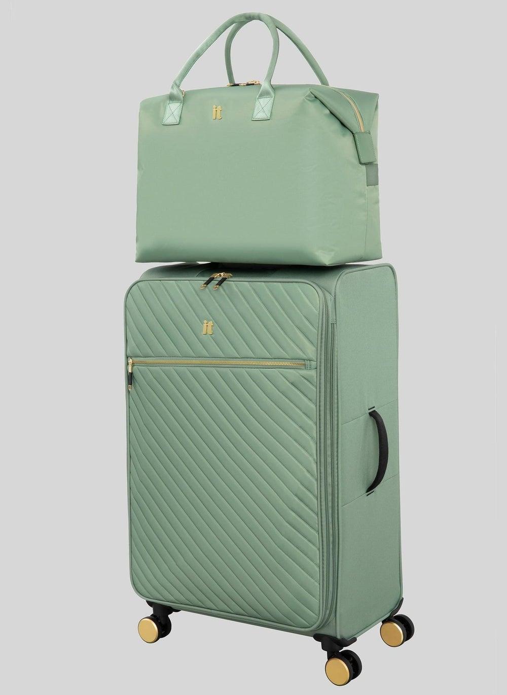 Matalan Sage Green Elegance IT Luggage Soft Suitcase - Image 1