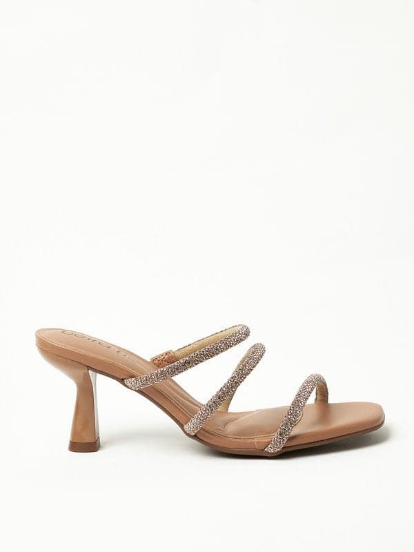 Elegant Gold Pink Block Heel Sandals for Chic Women - Image 1