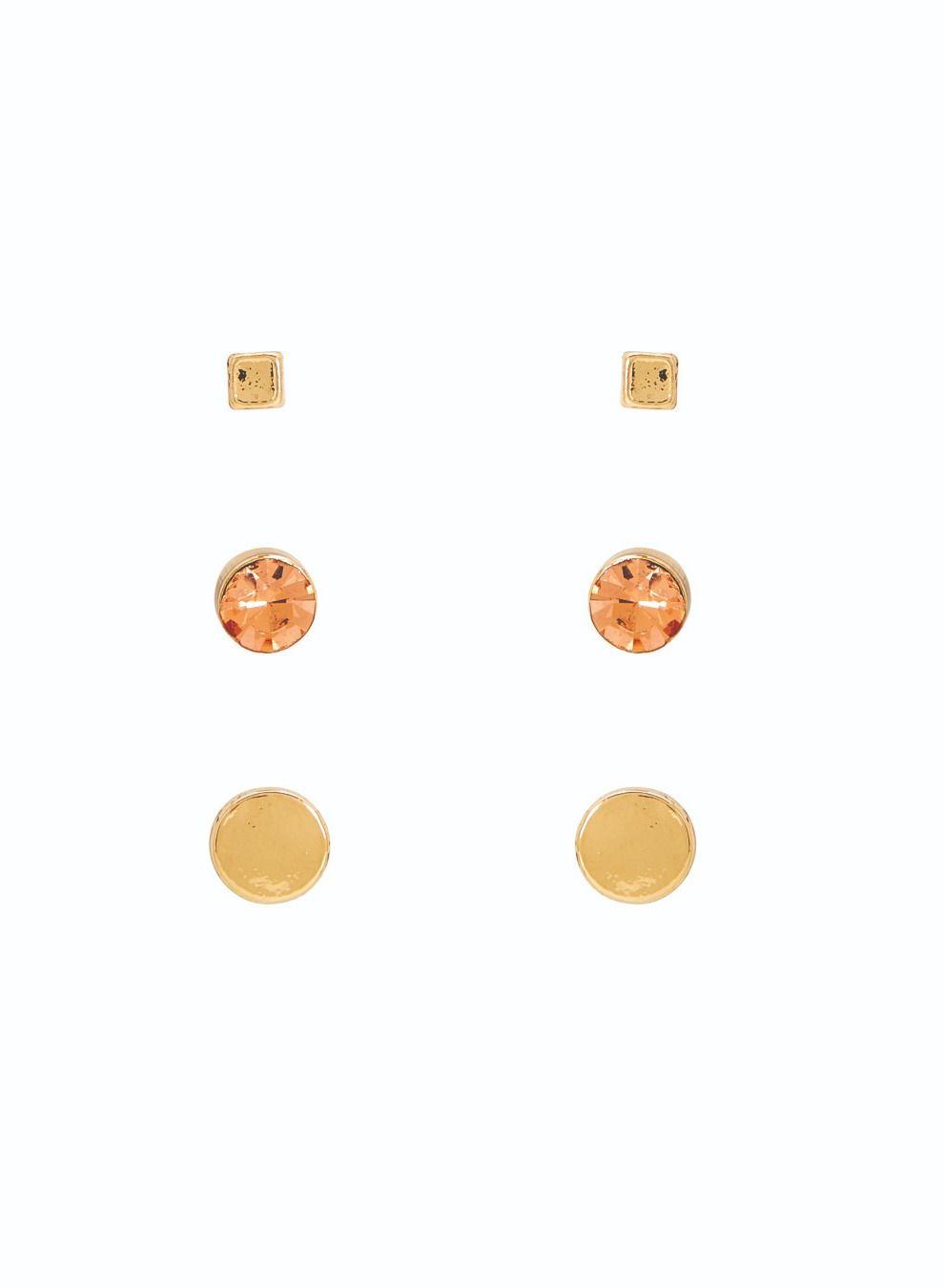AMICA Trio Elegance: Versatile Stud Earrings Set - Image 1