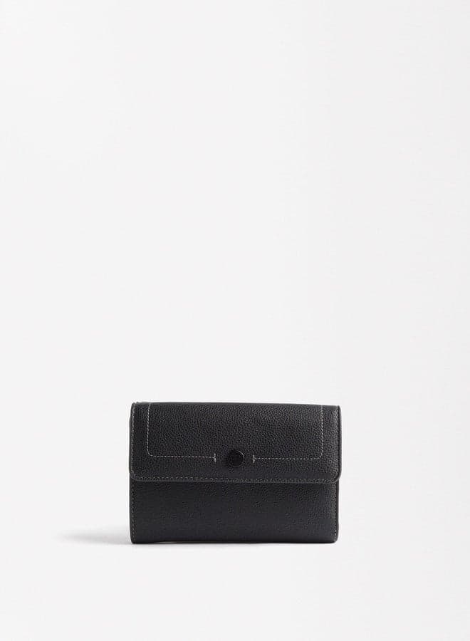 PARFOIS Women's Elegant Black Double Flap Wallet - Image 1